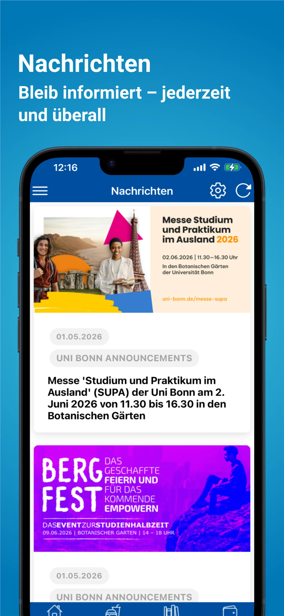 Uni Bonn App screenshot